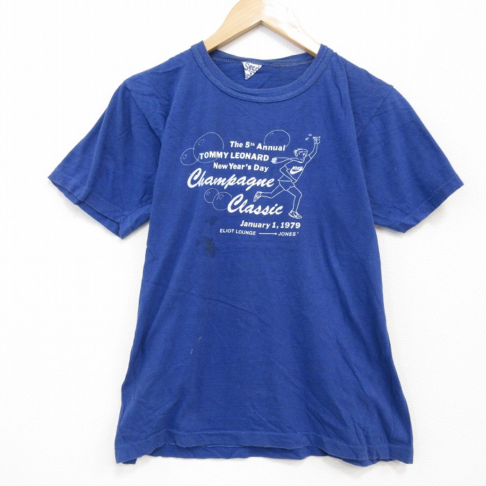 【50%OFF】70s 半袖Tシャツ ランナー ブルー M | 古着