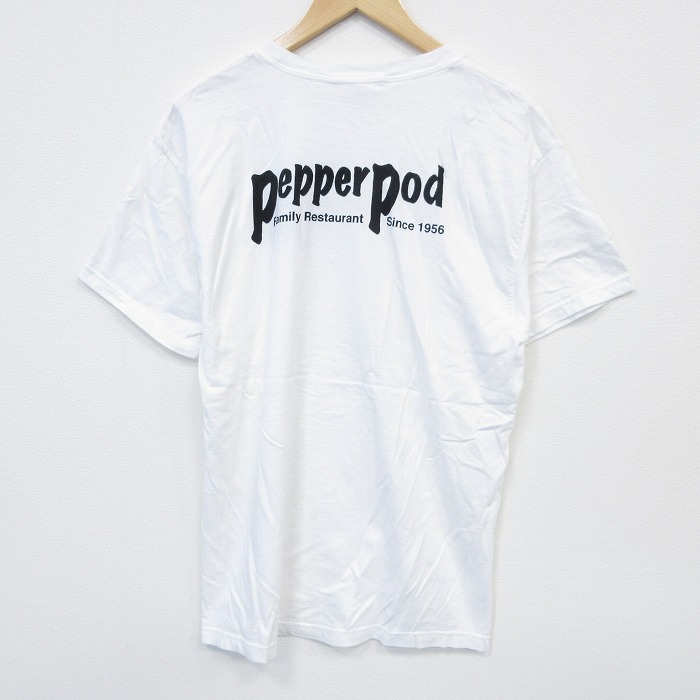 【20%OFF】L★古着 ヘインズ Hanes 半袖 ビンテージ Tシャツ メンズ 00年代 00s Pepper Pod コットン クルーネック 白 ホワイト 25sep11 中古