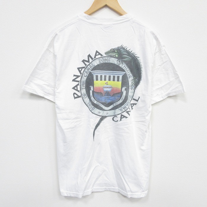 L★古着 ヘインズ Hanes 半袖 ビンテージ Tシャツ メンズ 00年代 00s パナマ コットン クルーネック 白 ホワイト 25sep11 中古