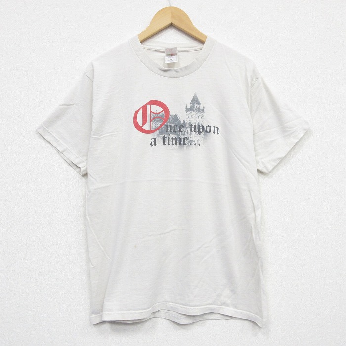 L★古着 フルーツオブザルーム 半袖 ビンテージ Tシャツ メンズ 00年代 00s 城 コットン クルーネック 白 ホワイト 25sep12 中古