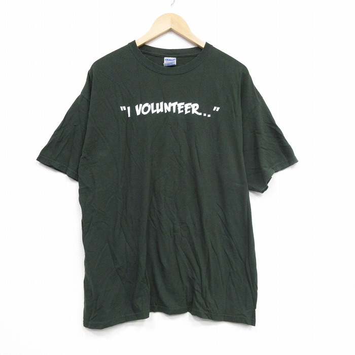 00s 半袖Tシャツ VOLUNTEER グリーン XL | 古着