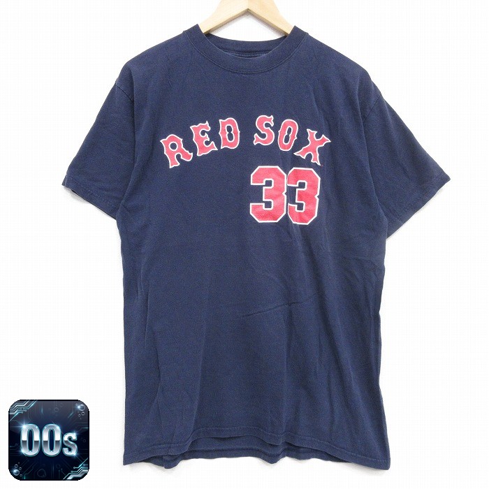 マジェスティック 00s 半袖Tシャツ ボストンレッドソックス ジェイソンバリテック レッド L | 古着