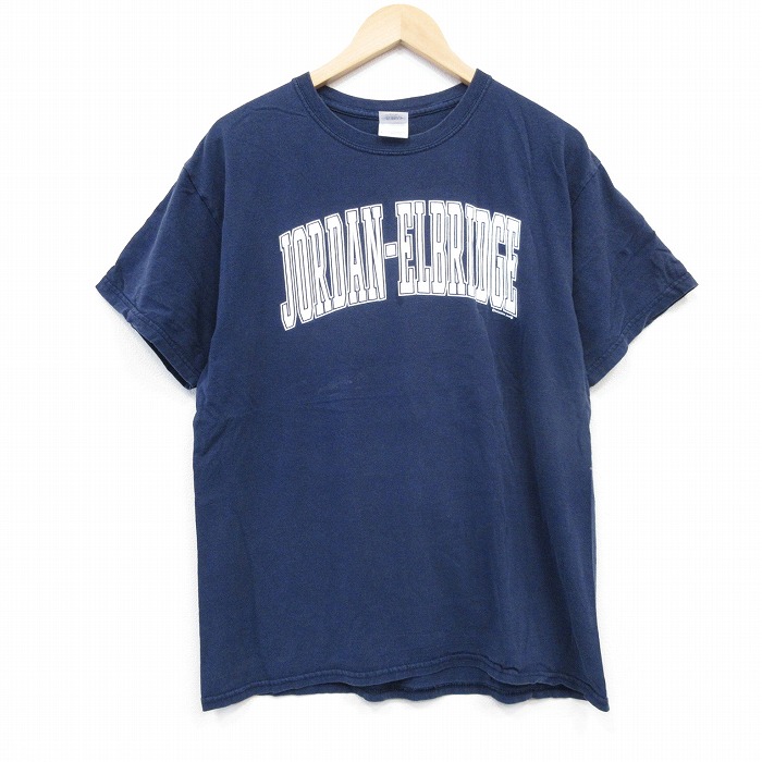 L★古着 半袖 ビンテージ Tシャツ メンズ 00年代 00s JORDAN コットン クルーネック 紺 ネイビー 25sep12 中古