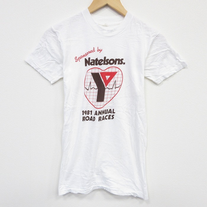 S★古着 半袖 ビンテージ Tシャツ メンズ 80年代 80s ロードレース クルーネック 白 ホワイト 25sep13 中古
