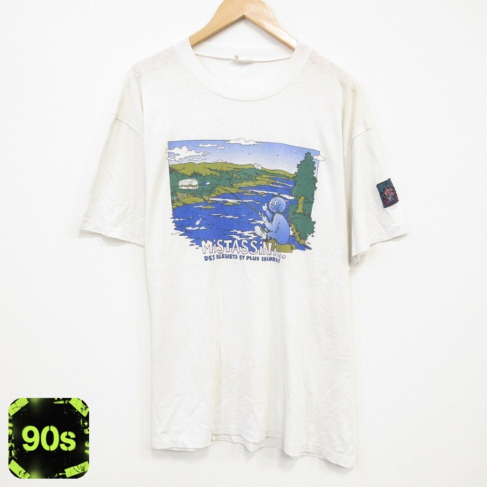 【50%OFF】90s 半袖Tシャツ 釣り ホワイト XL | 古着