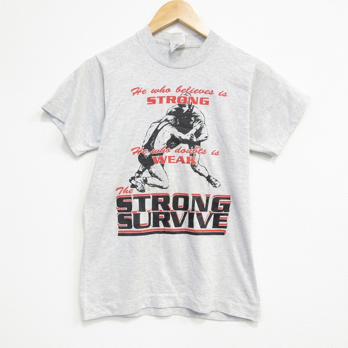 S★古着 フルーツオブザルーム 半袖 ビンテージ Tシャツ メンズ 90年代 90s レスリング クルーネック USA製 薄グレー 霜降り 25sep16 中古