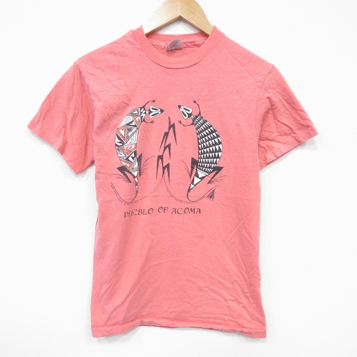 S★古着 ヘインズ Hanes 半袖 ビンテージ Tシャツ メンズ 90年代 90s ACOMA コットン クルーネック USA製 濃ピンク 25sep17 中古