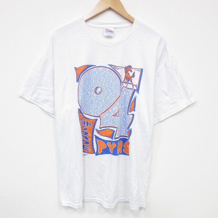 XL★古着 ヘインズ Hanes 半袖 ビンテージ Tシャツ メンズ 00年代 00s PYMS 大きいサイズ クルーネック 白 ホワイト 25sep17 中古
