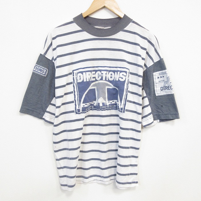 00s 半袖Tシャツ ホワイトボーダー XL | 古着