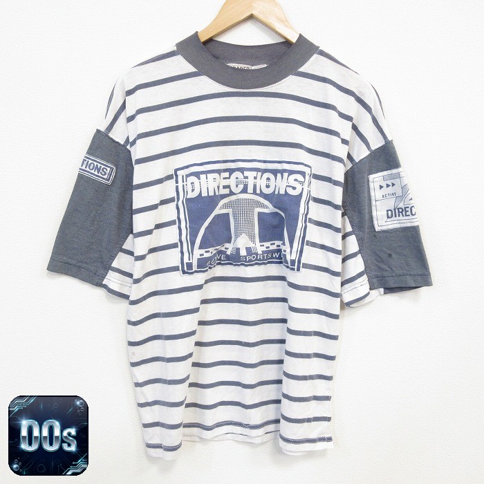 00s 半袖Tシャツ ホワイトボーダー XL | 古着