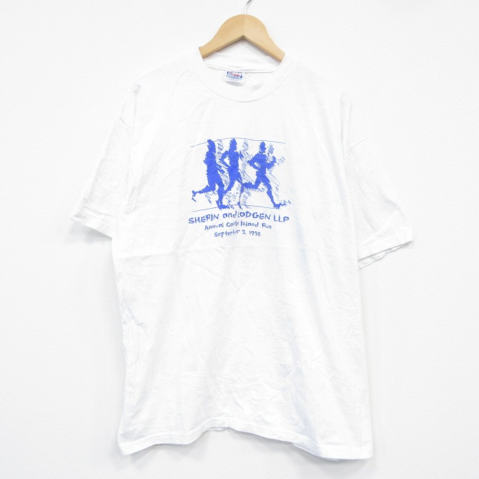 ヘインズ 90s 半袖Tシャツ ランナー ホワイト XL | 古着