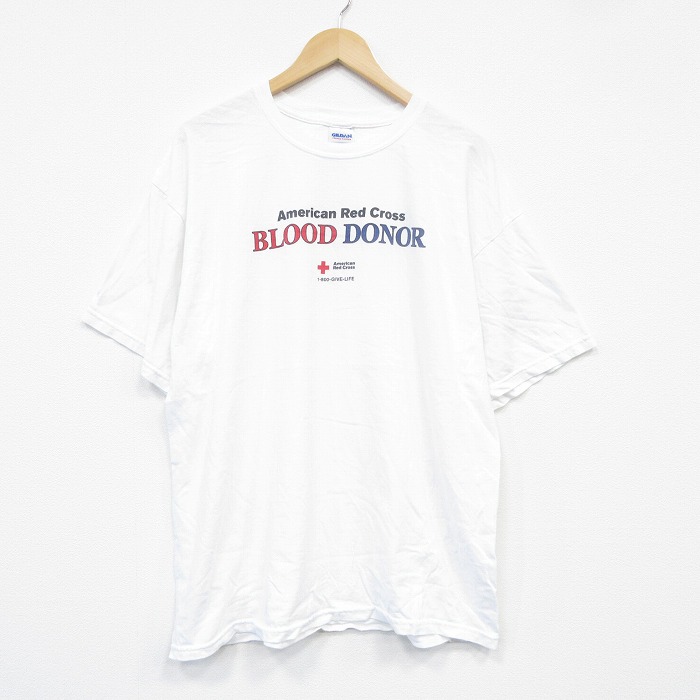 00s 半袖Tシャツ BLOOD ホワイト XL | 古着