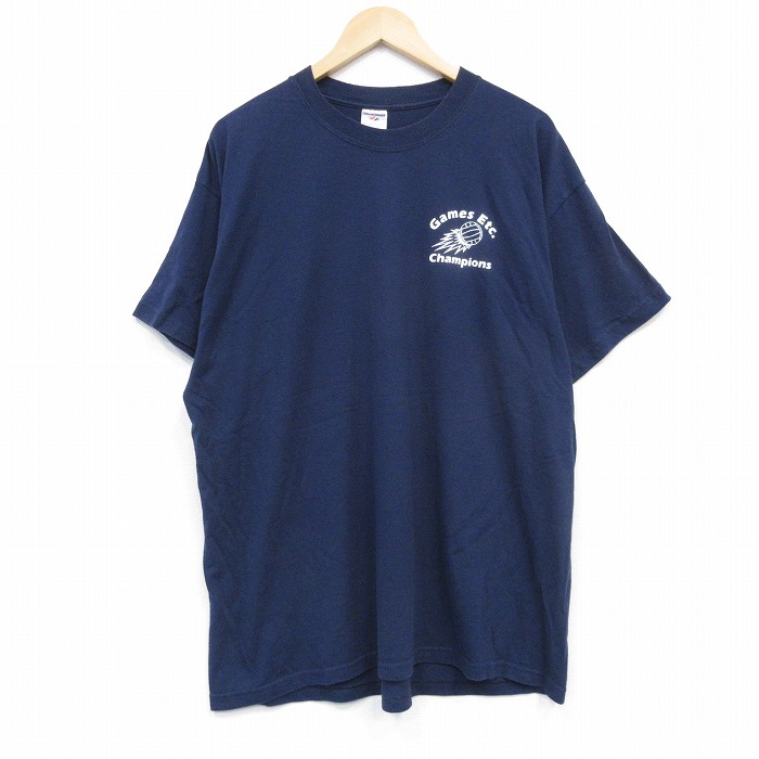 ジャージーズ 00s 半袖Tシャツ ボール ネイビー XL | 古着