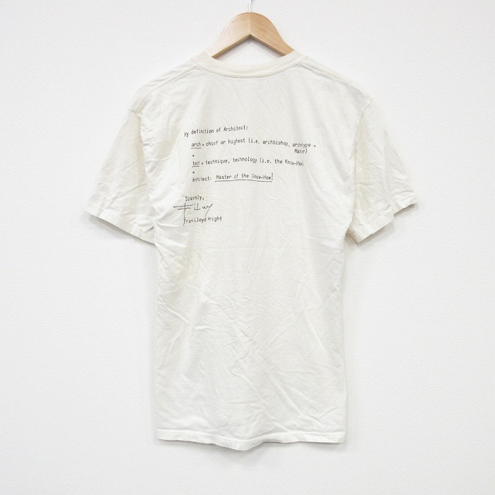 M★古着 ヘインズ Hanes 半袖 ビンテージ Tシャツ メンズ 00年代 00s フランクロイドライト クルーネック 白 ホワイト 【spe】 25sep18 中古