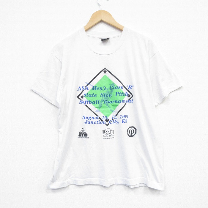 スクリーンスターズ 90s 半袖Tシャツ ベースボール ホワイト XL | 古着