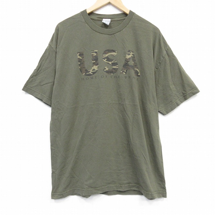 00s 半袖Tシャツ USAロゴ グリーン XL | 古着