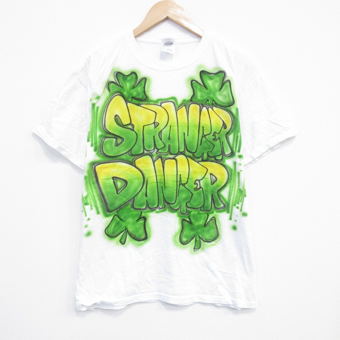 フルーツオブザルーム 00s 半袖Tシャツ クローバーエアブラシ ホワイト XL | 古着