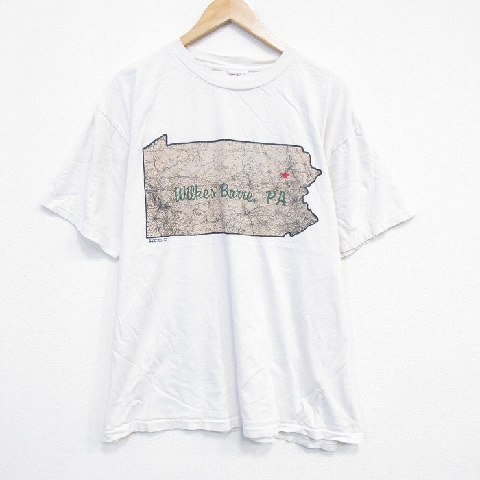 【20%OFF】XL★古着 半袖 ビンテージ Tシャツ メンズ 90年代 90s Wikes 大きいサイズ コットン クルーネック USA製 薄ベージュ カーキ 25sep20 中古