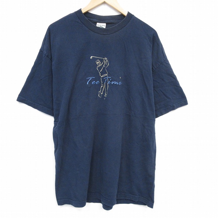 ゴルフ 00s 半袖Tシャツ 刺繍 ネイビー XL | 古着