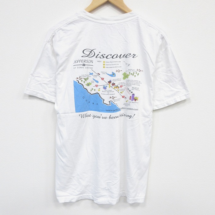 XL★古着 ヘインズ Hanes 半袖 ビンテージ Tシャツ メンズ 00年代 00s Discover コットン クルーネック 白 ホワイト 25sep22 中古