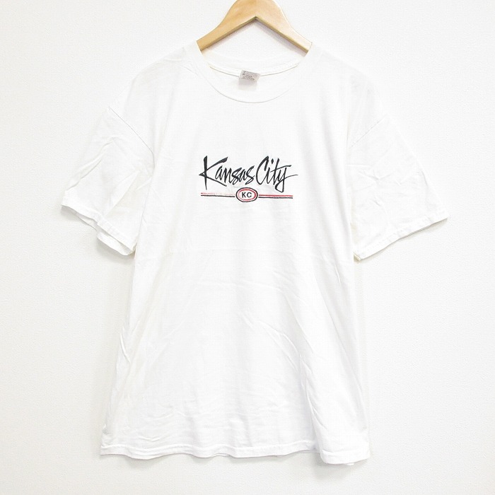 00s 半袖Tシャツ カンザスシティ刺繍 ホワイト XL | 古着