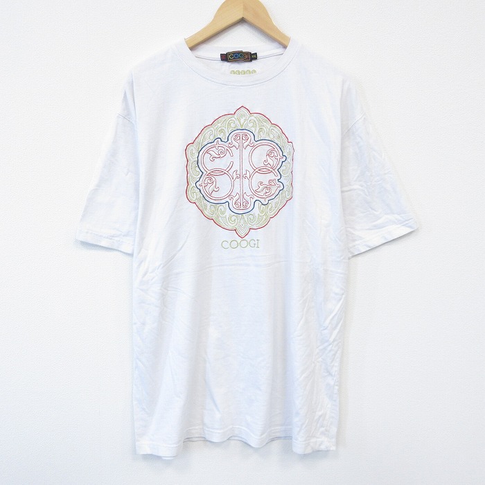 クージー 00s 半袖Tシャツ 刺繍 ホワイト XL | 古着