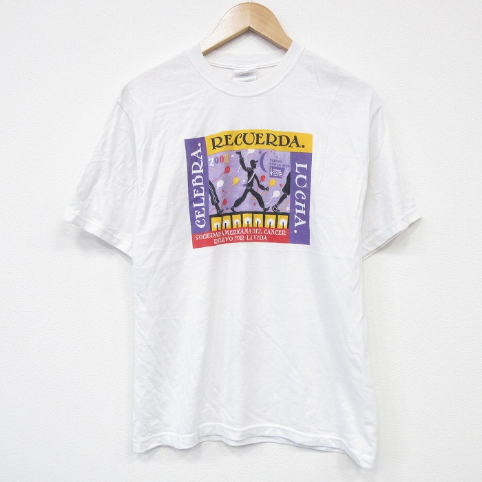 M★古着 ヘインズ Hanes 半袖 ビンテージ Tシャツ メンズ 00年代 00s LUCHA クルーネック 白 ホワイト 25sep24 中古
