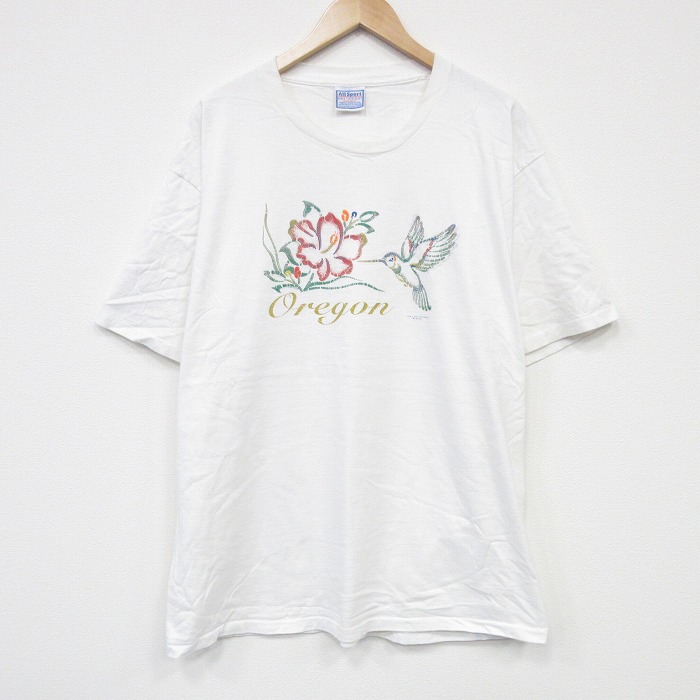 All Sport 90s 半袖Tシャツ オレゴン ホワイト XL | 古着
