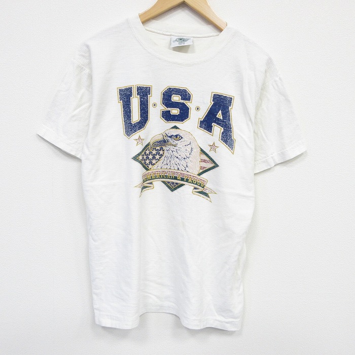 90s 半袖Tシャツ USAロゴ ホワイト L | 古着