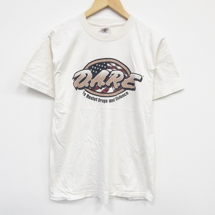 フルーツオブザルーム 00s 半袖Tシャツ DARE 生成り ベージュ M | 古着