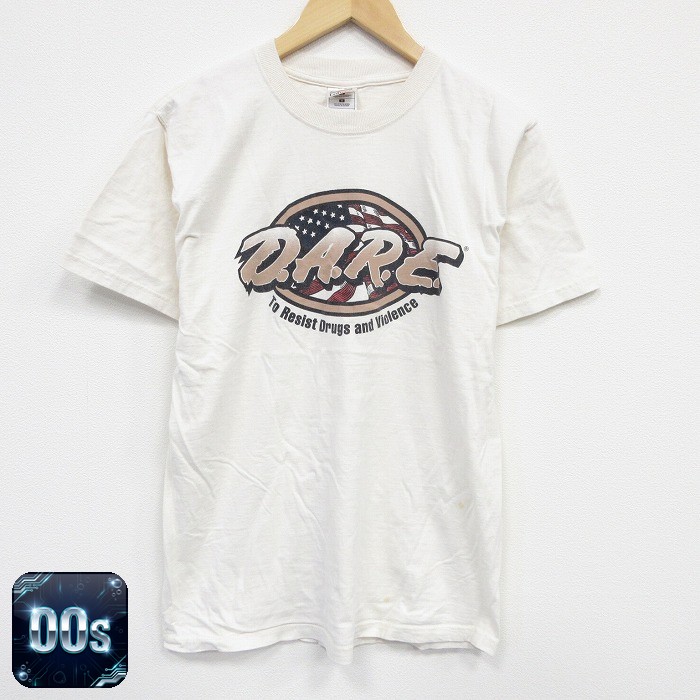 フルーツオブザルーム 00s 半袖Tシャツ DARE 生成り ベージュ M | 古着