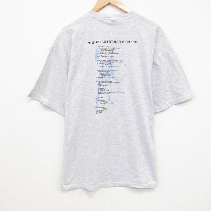 XL★古着 ジャージーズ 半袖 ビンテージ Tシャツ メンズ 00年代 00s 兵士 クルーネック 薄グレー 霜降り 25sep25 中古