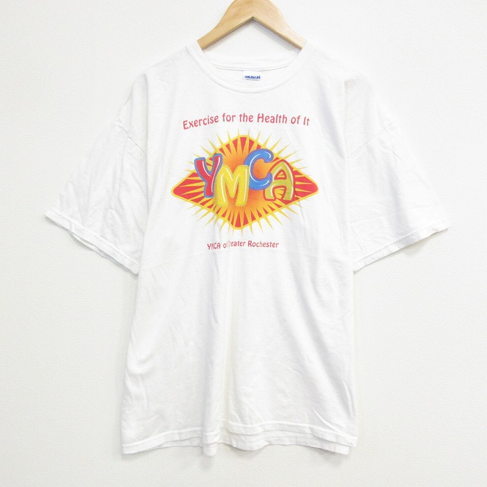 00s 半袖Tシャツ YMCAプリント ホワイト XL | 古着