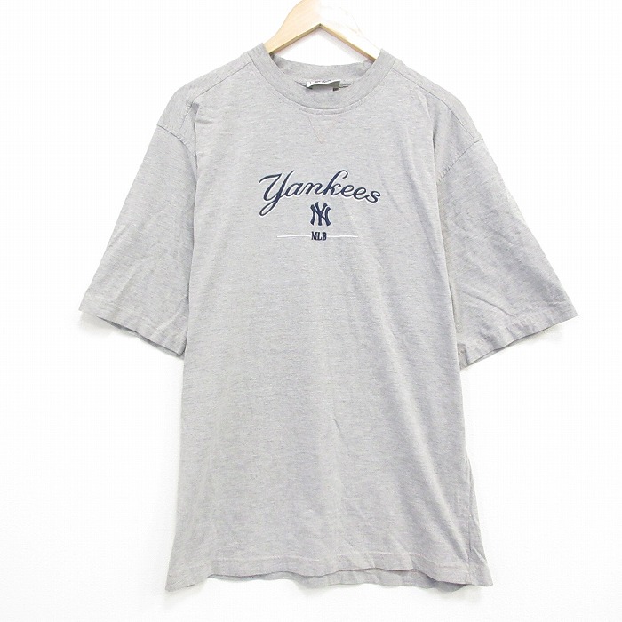 【50%OFF】リー 00s 半袖Tシャツ ニューヨークヤンキース刺繍 グレー XL | 古着