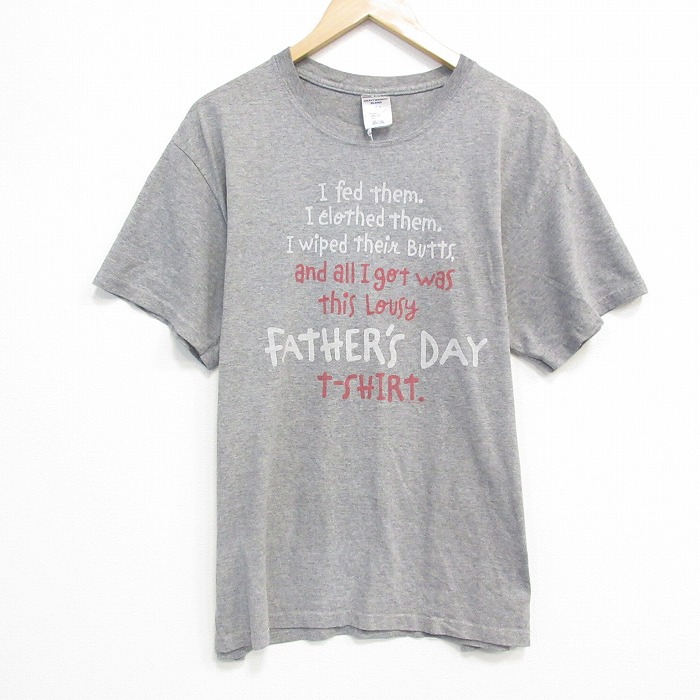 L★古着 ジャージーズ 半袖 ビンテージ Tシャツ メンズ 00年代 00s ファーザーズ クルーネック グレー 霜降り 25sep25 中古
