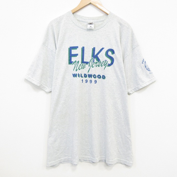 フルーツオブザルーム 90s 半袖Tシャツ ELKS グレー XL | 古着