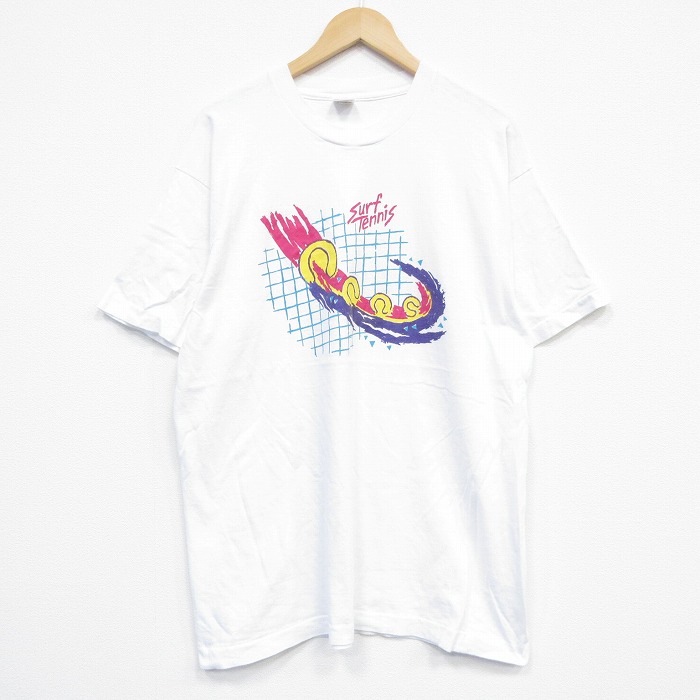 フルーツオブザルーム 90s 半袖Tシャツ サーフテニス ホワイト XL | 古着