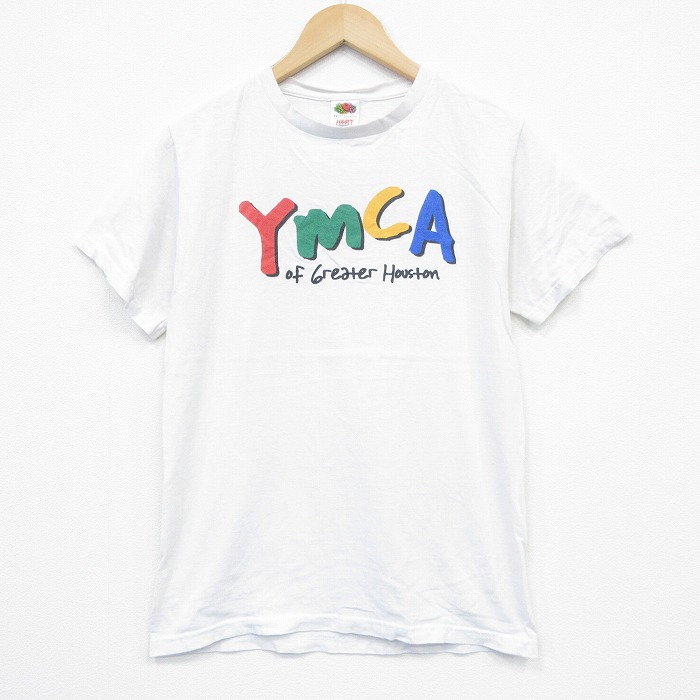 S★古着 フルーツオブザルーム 半袖 ビンテージ Tシャツ メンズ 00年代 00s YMCA コットン クルーネック 白 ホワイト 25sep26 中古