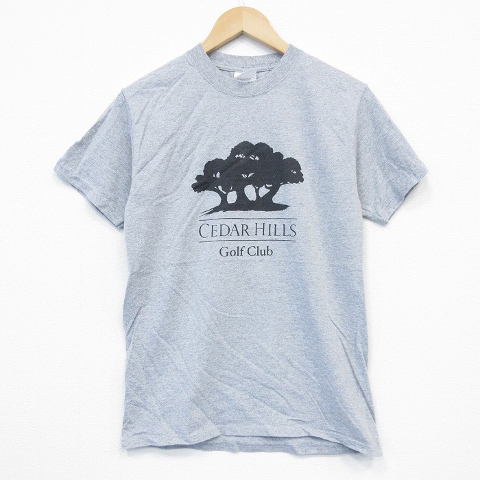 S★古着 半袖 ビンテージ Tシャツ メンズ 00年代 00s ゴルフクラブ クルーネック グレー 霜降り 25sep26 中古