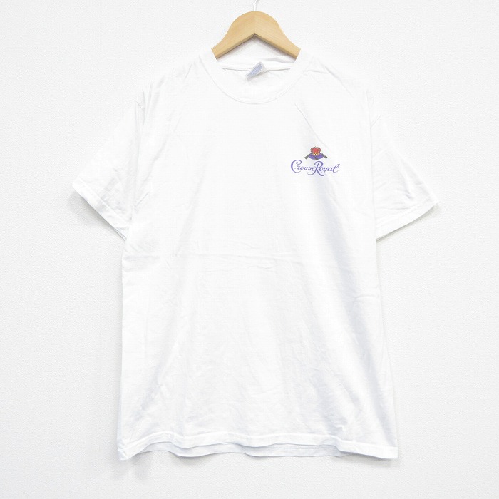 XL★古着 ヘインズ Hanes 半袖 ビンテージ Tシャツ メンズ 00年代 00s クラインロイヤル コットン クルーネック 白 ホワイト 25sep26 中古