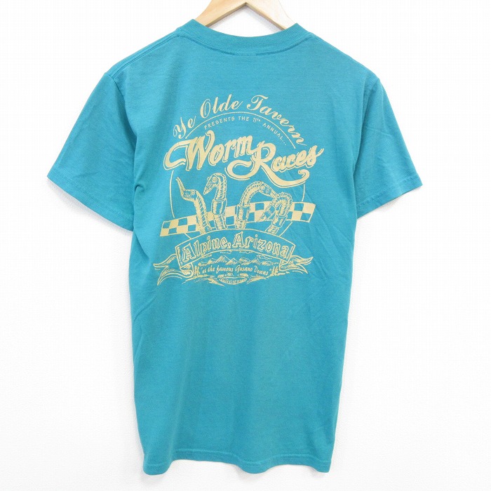 00s 半袖Tシャツ Worm ライトブルー M | 古着