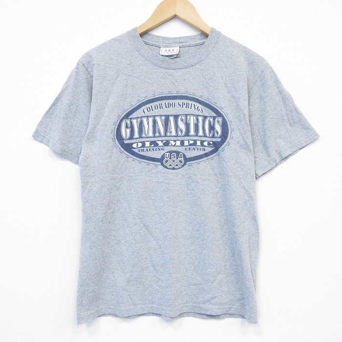 M★古着 半袖 ビンテージ Tシャツ メンズ 00年代 00s オリンピック クルーネック グレー 霜降り 25oct01 中古