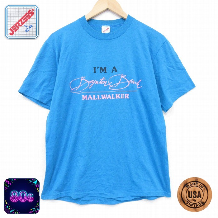 ジャージーズ 80s 半袖Tシャツ フラミンゴ ライトブルー L | 古着