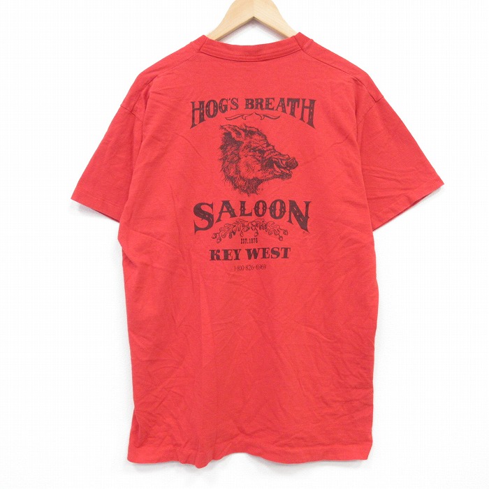 フルーツオブザルーム 90s 半袖Tシャツ ホッグスブレス レッド XL | 古着