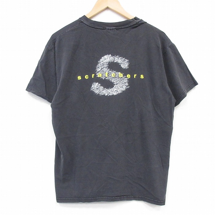 XL★古着 ヘインズ 半袖 ビンテージ Tシャツ メンズ 00年代 00s S コットン クルーネック 黒 26mar11