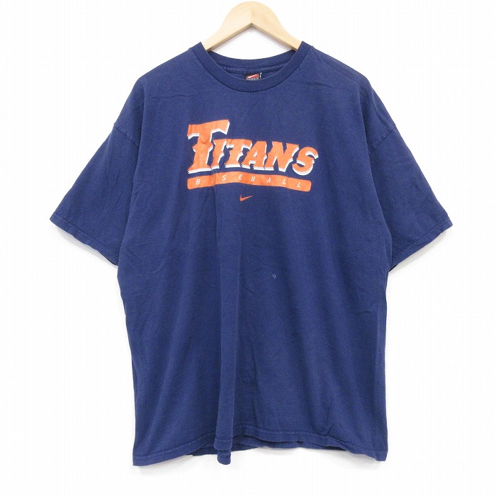 ナイキ 00s 半袖Tシャツ タイタンズ ネイビー XL | 古着