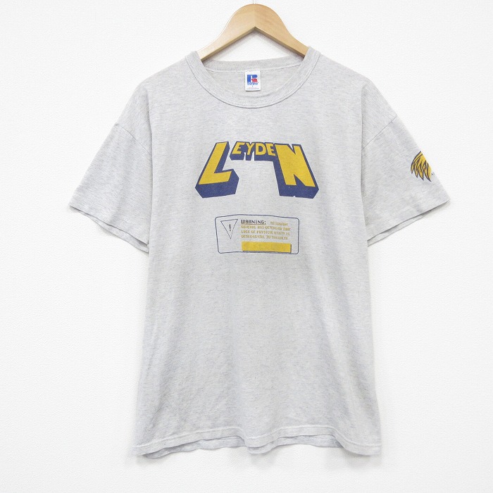 ラッセル 80s 半袖Tシャツ LEYDEN グレー L | 古着