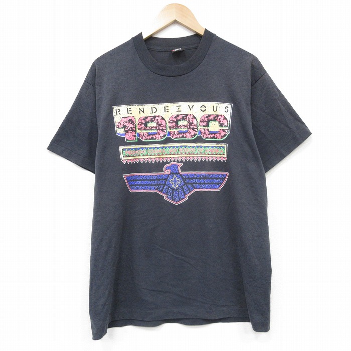 スクリーンスターズ 90s 半袖Tシャツ RENDEZVOUS ブラック L | 古着