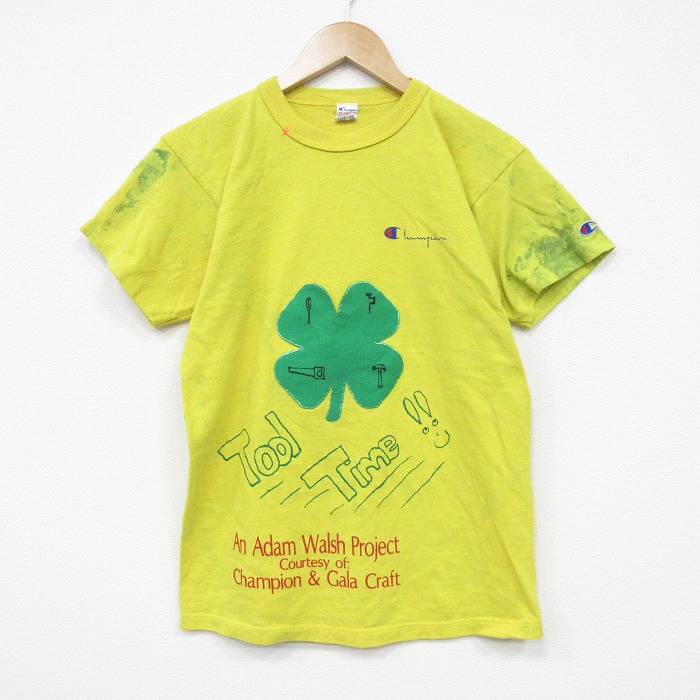 チャンピオン 80s 半袖Tシャツ クローバー イエロー M | 古着