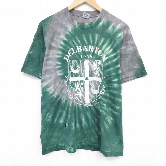 フルーツオブザルーム 90s 半袖Tシャツ DELBARTON グリーンタイダイ XL | 古着